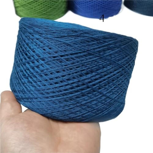 70% Seide und 30% Baumwolle, 4-fädiges Naturstrickgarn for selbstgestrickte Kleidung, Mützen und dekorative Häkelprojekte(Peacock blue-250g) von LiuliuBull