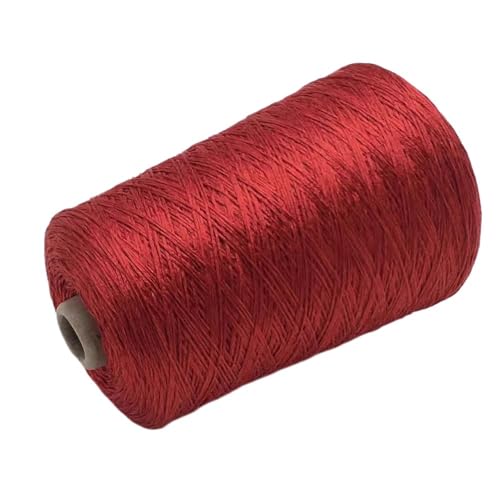 70% Seide und 30% Baumwolle, 4-fädiges Naturstrickgarn for selbstgestrickte Kleidung, Mützen und dekorative Häkelprojekte(Red caramel-500g) von LiuliuBull