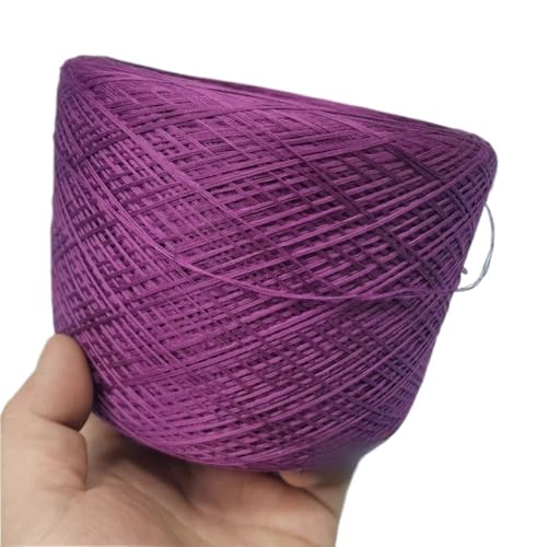 70% Seide und 30% Baumwolle, 4-fädiges Naturstrickgarn for selbstgestrickte Kleidung, Mützen und dekorative Häkelprojekte(Rose purple-250g) von LiuliuBull