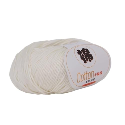 Bio-Baumwollgarn – handgewebter, mitteldicker Häkelfaden (100 g) for Stricken und Basteln(01color) von LiuliuBull