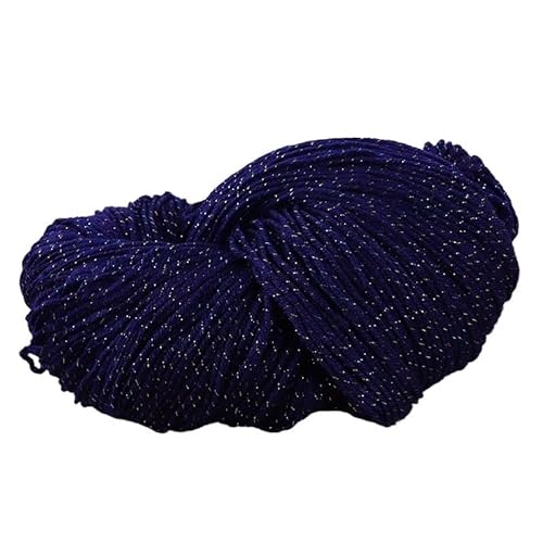 Buntes goldenes Seiden-Acrylgarn – 190 g mitteldickes Garn for Handarbeiten, Kissenbezüge und Aufbewahrungskörbe(OldBlue) von LiuliuBull