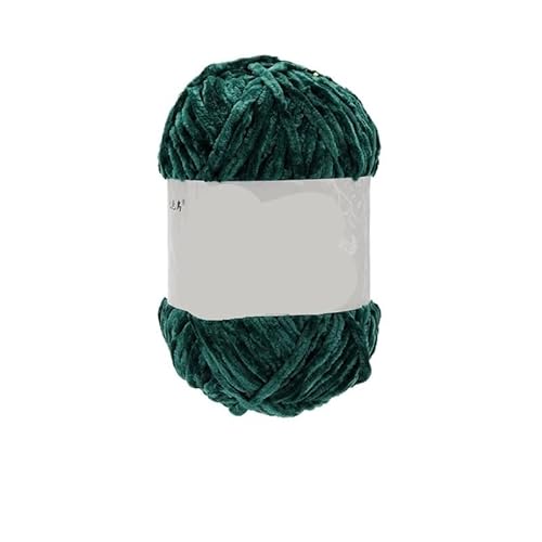 Edelweiss Golden Velvet Chenille-Garn – 100 g, mitteldick, DIY-Häkelpullover und Schal-Linie for Puppen(Biggreen) von LiuliuBull