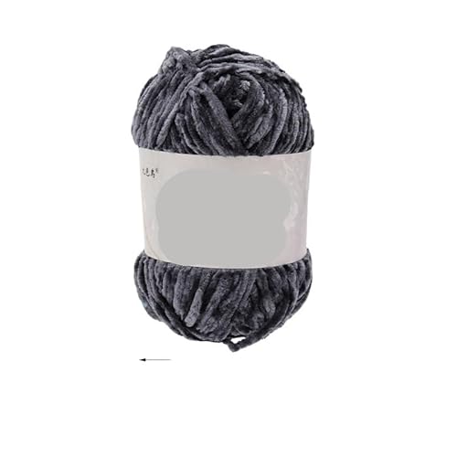Edelweiss Golden Velvet Chenille-Garn – 100 g, mitteldick, DIY-Häkelpullover und Schal-Linie for Puppen(Bluegray) von LiuliuBull