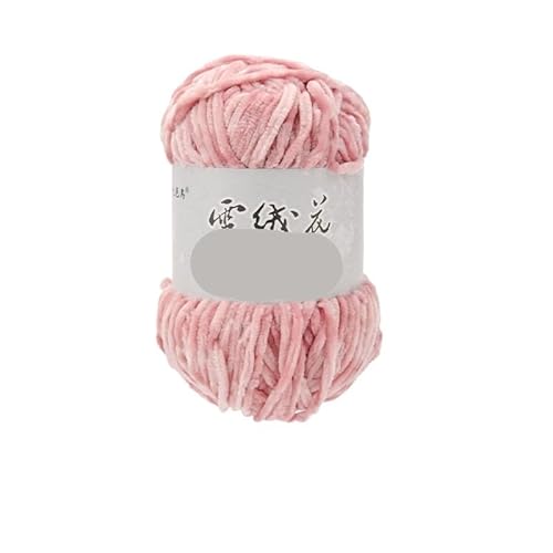 Edelweiss Golden Velvet Chenille-Garn – 100 g, mitteldick, DIY-Häkelpullover und Schal-Linie for Puppen(Leatherpowder) von LiuliuBull