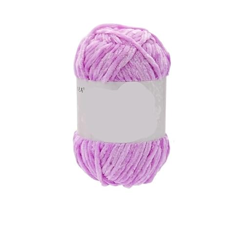 Edelweiss Golden Velvet Chenille-Garn – 100 g, mitteldick, DIY-Häkelpullover und Schal-Linie for Puppen(Lightpurple) von LiuliuBull