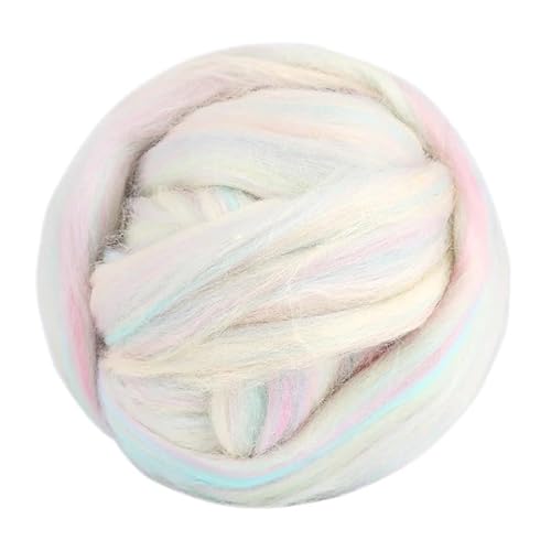 For Nadelfilz-KitBlended Roving 250g, Nadelfilzwolle, handgefärbtes Wolltop, Merino Mixed Natural Wool Roving(Multicolour) von LiuliuBull