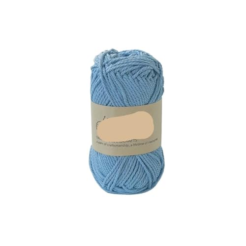 Grobe Wolle und Hanf, 2 mm, Baumwolle, DIY, handgewebt, starre Tasche – 100 g grobe Hanfwolle, Tart for Basteln(AB-30LakeBlue) von LiuliuBull