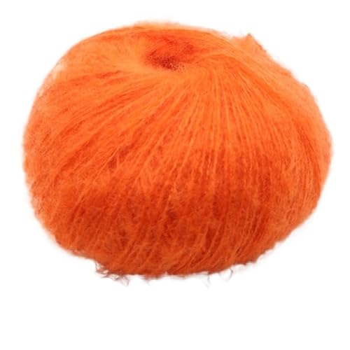 Handgemachter Mohair-Pullover, Schal, Schal – 100 g feine Wolle, Häkel-DIY-Materialpaket(12orange.) von LiuliuBull