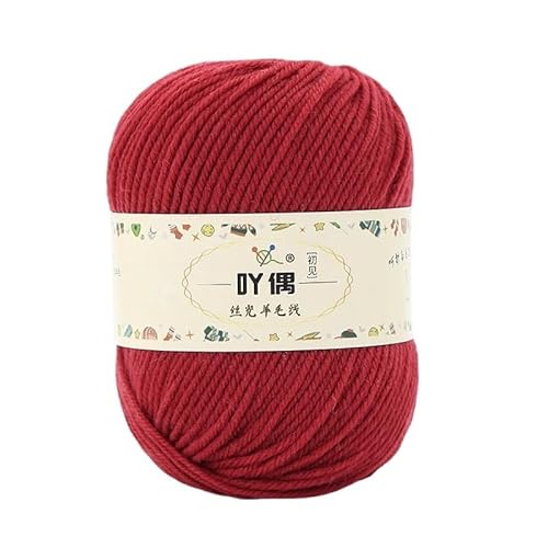 Mercerisierter Wollfaden 100 g – mittleres und dickes Garn for Handstricken, Pullover, Mützen und Schals(Romered) von LiuliuBull