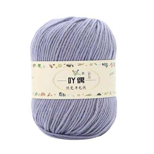Mercerisierter Wollfaden 100 g – mittleres und dickes Garn for Handstricken, Pullover, Mützen und Schals(Soot) von LiuliuBull