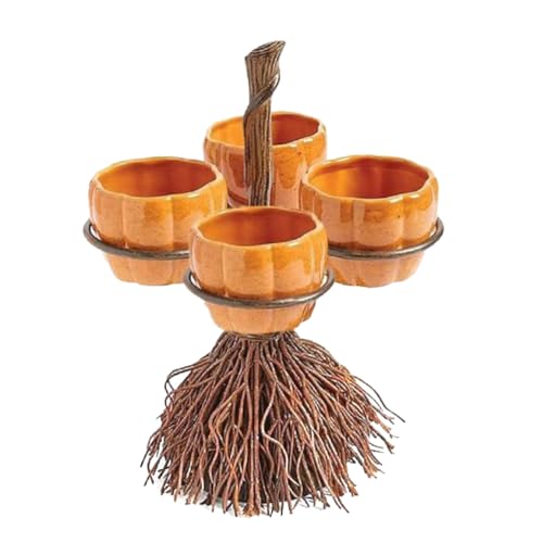 Halloween Ornament Decorative Besen Kürbis Bowl Party Requisiten Art Deco, Halloween Dekorationen von Liummrcy