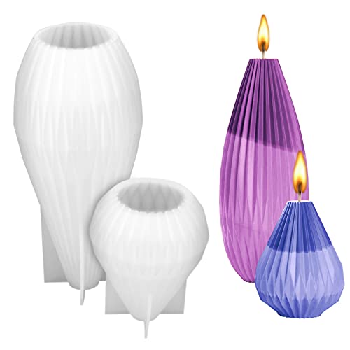 Kerzenform, Kerzengießform, Silikon Kerzenformen DIY Handwerk 3D Geometrische Birne Flasche Form Formen Seifenkuchenform Für Aromatherapie 2 stücke von Liummrcy