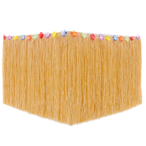 Liummrcy Weihnachtsschmuck, hawaiianischer Tischrock mit Blume Gold Hawaiian Party Tischdekor Beach Thema Accessoire für Partydekoration 2pcs 276 * 30 * 2cm von Liummrcy