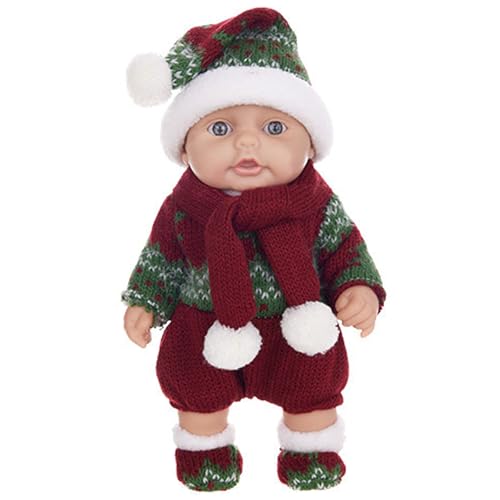 Mini Babypuppen 10 niedliche Weihnachts -Mini -Puppen mit beweglichen Gelenken realistische Neugeborene Babypuppen weiche Vinyl Babypuppen Ganzkörper Stehen Babypuppe mit Kleidung für Kinder grün, Sp Mini Babypuppen 10 niedliche Weihnachts -Mini -Puppen mit beweglichen Gelenken realistische Neugeborene Babypuppen weiche Vinyl Babypuppen Ganzkörper Stehen Babypuppe mit Kleidung für Kinder grün, Sp von Liummrcy