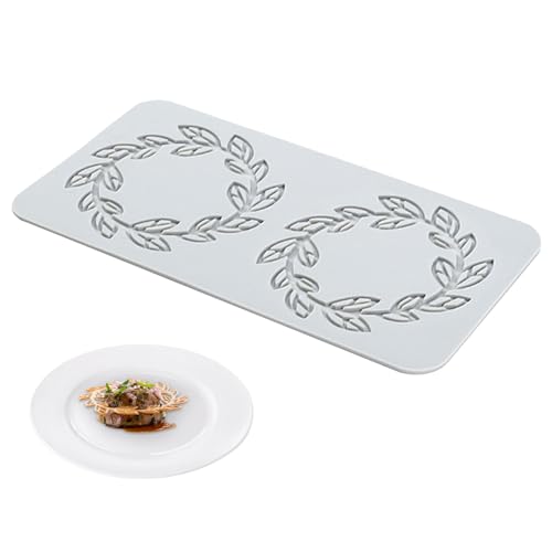 Spitze Silikonform 2 Hohlraumkranzform Tuille Formen DIY Nicht-Stick-Spitzenform Flexible Lebensmittelqualität wiederverwendbares hitzebeständige Silikonformen für Fondantschokolade, Kuchenbildungsmo von Liummrcy