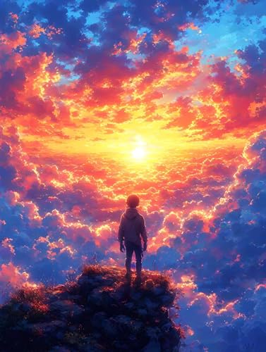 Diamond Painting Himmel Sonne Diamant Painting Bilder 5D Diamond Kunst Malerei Kristall Kunst Basteln Set, Geeignet Erwachsene Kinder Entspannung, für Geschenk Zuhause Wanddekoration 100x150cm b-927 von Liutuedy