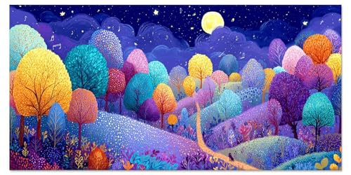 Malen Nach Zahlen Abstrakt Malen Nach Zahlen Kinder ab 5 Diy Set Erwachsene Kreativ Bastelset Mädchen 7 Jahre Baum Leinwand Cheerful Painting Acrylfarben, für Home Decor 45x90cm Ohne Rahmen u-2057 von Liutuedy