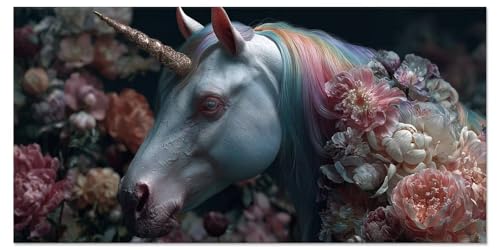 Malen Nach Zahlen Erwachsene Einhorn Malen Nach Zahlen Kinder ab 5 6 8 9 10 Pferd Diy set Basteln Erwachsene Kreativ Bastelset Mädchen 7 Jahre Acrylfarben Cheerful Painting 45x90cm Ohne Rahmen u-4757 von Liutuedy