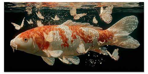 Malen Nach Zahlen Erwachsene Tier Malen Nach Zahlen Kinder ab 5 6 8 9 10 Fisch Diy set Basteln Erwachsene Kreativ Bastelset Mädchen 7 Jahre Acrylfarben Cheerful Painting 50x100cm Ohne Rahmen u-4734 von Liutuedy
