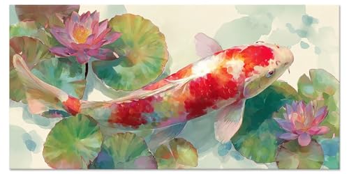 Malen Nach Zahlen Erwachsene Tier Malen Nach Zahlen Kinder ab 5 6 8 9 10 Fisch Diy set Basteln Erwachsene Kreativ Bastelset Mädchen 7 Jahre Acrylfarben Cheerful Painting 70x140cm Ohne Rahmen u-4713 von Liutuedy