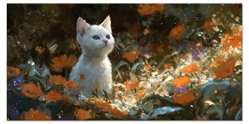 Malen Nach Zahlen Erwachsene Tier Malen Nach Zahlen Kinder ab 5 6 8 9 10 Katze Diy set Basteln Erwachsene Kreativ Bastelset Mädchen 7 Jahre Acrylfarben Cheerful Painting 70x140cm Ohne Rahmen u-4065 von Liutuedy