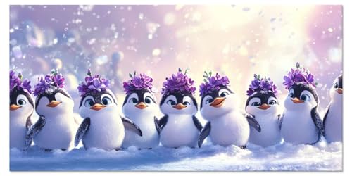 Malen Nach Zahlen Erwachsene Tier Malen Nach Zahlen Kinder ab 5 6 8 9 10 Pinguin Diy set Basteln Erwachsene Kreativ Bastelset Mädchen 7 Jahre Acrylfarben Cheerful Painting 50x100cm Ohne Rahmen u-4470 von Liutuedy