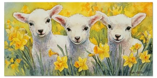 Malen Nach Zahlen Erwachsene Tier Malen Nach Zahlen Kinder ab 5 6 8 9 10 Schaf Diy set Basteln Erwachsene Kreativ Bastelset Mädchen 7 Jahre Acrylfarben Cheerful Painting 45x90cm Ohne Rahmen u-4661 von Liutuedy