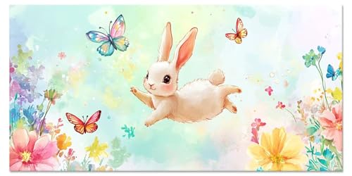 Malen Nach Zahlen Tier Malen Nach Zahlen Kinder ab 5 Diy Set Erwachsene Kreativ Bastelset Mädchen 7 Jahre Kaninchen Leinwand Cheerful Painting Acrylfarben, für Home Decor 100x200cm Ohne Rahmen u-4584 von Liutuedy