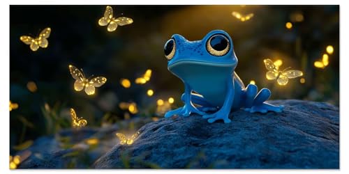 Malen Nach Zahlen Tier Malen Nach Zahlen Kinder ab 5 Diy Set Erwachsene Kreativ Bastelset Mädchen 7 Jahre Laubfrosch Leinwand Cheerful Painting Acrylfarben, für Home Decor 90x180cm Ohne Rahmen u-4535 von Liutuedy