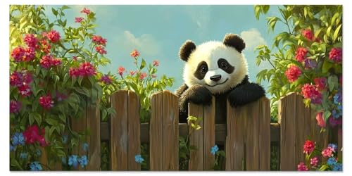 Malen Nach Zahlen Tier Malen Nach Zahlen Kinder ab 5 Diy Set Erwachsene Kreativ Bastelset Mädchen 7 Jahre Panda Leinwand Cheerful Painting Acrylfarben Ölgemälde Home Decor 55x110cm Ohne Rahmen u-4651 von Liutuedy