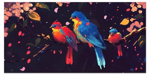 Malen Nach Zahlen Tier Malen Nach Zahlen Kinder ab 5 Diy Set Erwachsene Kreativ Bastelset Mädchen 7 Jahre Vogel Leinwand Cheerful Painting Acrylfarben Ölgemälde Home Decor 55x110cm Ohne Rahmen u-4411 von Liutuedy