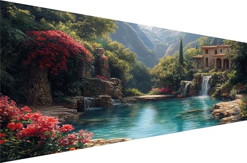 Diamond Painting Berg Diamond Painting Erwachsene Groß Xxl Fallen 90x180cm,5D Diamant Malerei Strass Kristall Kreuzstich Stickerei,Mosaikherstellung Kunsthandwerk FüR Schlafzimmer Dekoration Q1-56 von Liuyqing