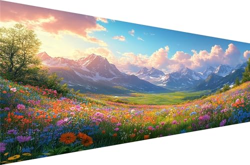 Diamond Painting Blumen Diamond Painting Erwachsene Groß Xxl Wolken 70x140cm,5D Diamant Malerei Strass Kristall Kreuzstich Stickerei,Mosaikherstellung Kunsthandwerk FüR Schlafzimmer Dekoration Q1-45 von Liuyqing