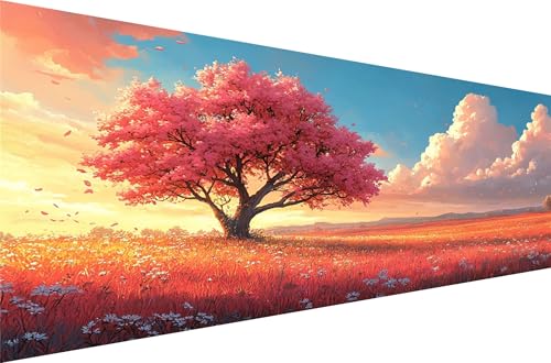 Diamond Painting Blumenfeld Diamond Painting Erwachsene Groß Xxl BäUme 30x60cm,5D Diamant Malerei Strass Kristall Kreuzstich Stickerei,Mosaikherstellung Kunsthandwerk FüR Herbst Dekoration Q1-750 von Liuyqing