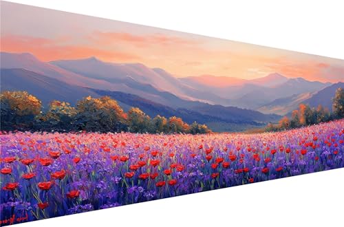 Diamond Painting Blumenmeer Diamond Painting Erwachsene Groß Xxl Gebirge 30x60cm,5D Diamant Malerei Strass Kristall Kreuzstich Stickerei,Mosaikherstellung Kunsthandwerk FüR Herbst Dekoration Q1-788 von Liuyqing