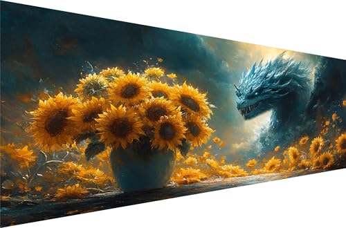 Diamond Painting Drachen Diamond Painting Erwachsene Groß Xxl Vase 30x60cm,5D Diamant Malerei Strass Kristall Kreuzstich Stickerei,Mosaikherstellung Kunsthandwerk FüR Schlafzimmer Dekoration Q1-734 von Liuyqing