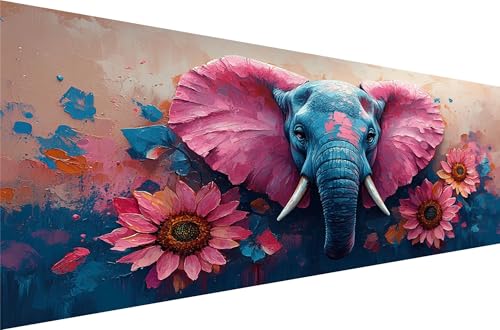 Diamond Painting Elefant Diamond Painting Erwachsene Groß Xxl Sonnenblume 90x180cm,5D Diamant Malerei Strass Kristall Kreuzstich Stickerei,Mosaikherstellung Kunsthandwerk FüR Herbst Dekoration Q1-46 von Liuyqing
