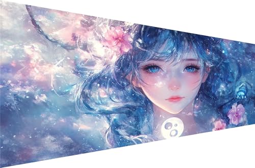 Diamond Painting MäDchen Diamond Painting Erwachsene Groß Xxl Blume 70x140cm,5D Diamant Malerei Strass Kristall Kreuzstich Stickerei,Mosaikherstellung Kunsthandwerk FüR Schlafzimmer Dekoration Q1-53 von Liuyqing