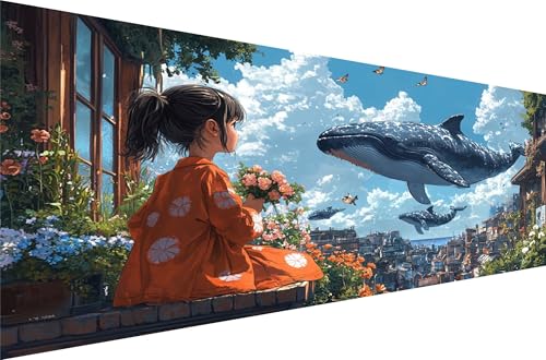 Diamond Painting MäDchen Diamond Painting Erwachsene Groß Xxl Delphin 30x60cm,5D Diamant Malerei Strass Kristall Kreuzstich Stickerei,Mosaikherstellung Kunsthand Sets FüR Herbst Dekoration Q1-784 von Liuyqing