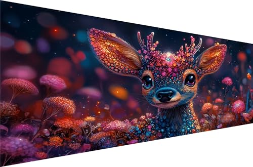 Diamond Painting Reh Diamond Painting Erwachsene Groß Xxl Blume 80x160cm,5D Diamant Malerei Strass Kristall Kreuzstich Stickerei,Mosaikherstellung Kunsthandwerk Set FüR Schlafzimmer Dekoration Q1-39 von Liuyqing