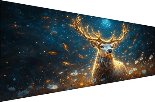 Diamond Painting Reh Diamond Painting Erwachsene Groß Xxl Wildblumen 70x140cm,5D Diamant Malerei Strass Kristall Kreuzstich Stickerei,Mosaikherstellung Kunsthandwerk FüR Schlafzimmer Dekoration Q1-55 von Liuyqing