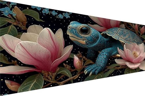 Diamond Painting SchildkröTe Diamond Painting Erwachsene Groß Xxl Blumen 70x140cm,5D Diamant Malerei Strass Kristall Kreuzstich Stickerei,Mosaikherstellung Kunsthandwerk FüR Herbst Dekoration Q1-61 von Liuyqing
