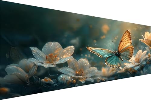 Diamond Painting Schmetterling Diamond Painting Erwachsene Groß Xxl Blumen 90x180cm,5D Diamant Malerei Strass Kristall Kreuzstich Stickerei,Mosaikherstellung Kunsthandwerk FüR Herbst Dekoration Q1-50 von Liuyqing
