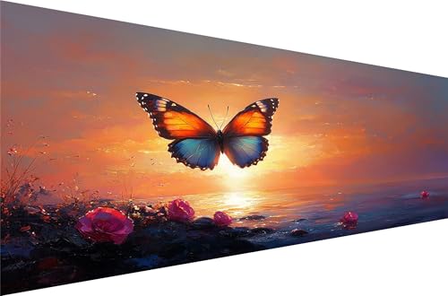 Diamond Painting Schmetterling Diamond Painting Erwachsene Groß Xxl NachglüHen 30x60cm,5D Diamant Malerei Strass Kristall Kreuzstich Stickerei,Mosaik Kunsthandwerk Set FüR Herbst Dekoration Q1-786 von Liuyqing