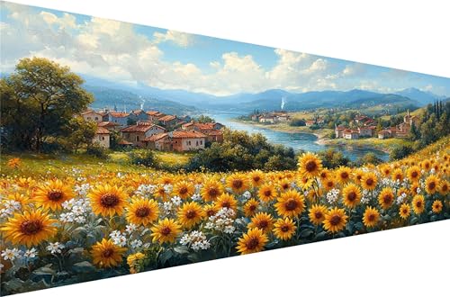 Diamond Painting Sonnenblume Diamond Painting Erwachsene Groß Xxl LäNdlich 30x60cm,5D Diamant Malerei Strass Kristall Kreuzstich Stickerei,Mosaikherstellung Kunsthandwerk FüR Herbst Dekoration Q1-738 von Liuyqing