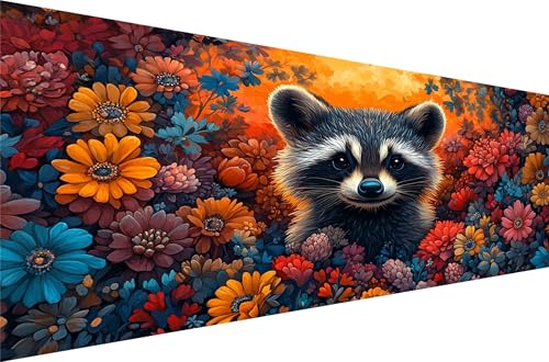 Diamond Painting WaschbäR Diamond Painting Erwachsene Groß Xxl Blumen 80x160cm,5D Diamant Malerei Strass Kristall Kreuzstich Stickerei,Mosaikherstellung Kunsthand Sets FüR Herbst Dekoration Q1-47 von Liuyqing