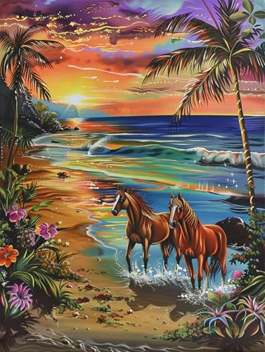 Malen Nach Zahlen Erwachsene Pferd Malen Nach Zahlen Meer, Hand Painted Oil Painting Canvas Kits Brushes-Acrylic Paints, Paint by Numbers Bastelset Erwachsene, Geschenke für Frauen 75x100cm Q1-855 Malen Nach Zahlen Erwachsene Pferd Malen Nach Zahlen Meer, Hand Painted Oil Painting Canvas Kits Brushes-Acrylic Paints, Paint by Numbers Bastelset Erwachsene, Geschenke für Frauen 75x100cm Q1-855 von Liuzhbnn