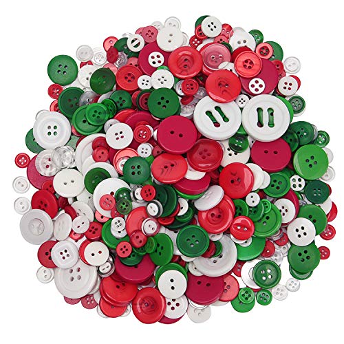 Livder 300g Weihnachten Handwerk Knöpfe Handgemachte Nähen Knopf mit 2 oder 4 Löchern zum Nähen, Kunst Handwerk Projekte, DIY Dekoration von Livder