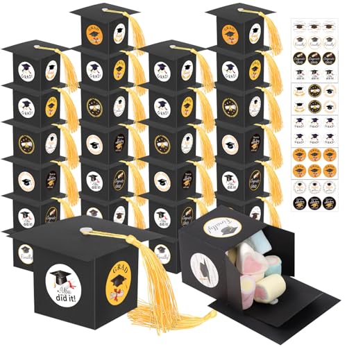 Livdouyu 30 Stück Abitur 2024 Geschenke, Abschluss Deko Geschenkbox mit 5 Aufkleber, Doktorhut Bachelor Hut Graduation Hat für Abschlussfeiern Verpacken Süßigkeiten Livdouyu 30 Stück Abitur 2024 Geschenke, Abschluss Deko Geschenkbox mit 5 Aufkleber, Doktorhut Bachelor Hut Graduation Hat für Abschlussfeiern Verpacken Süßigkeiten von Livdouyu