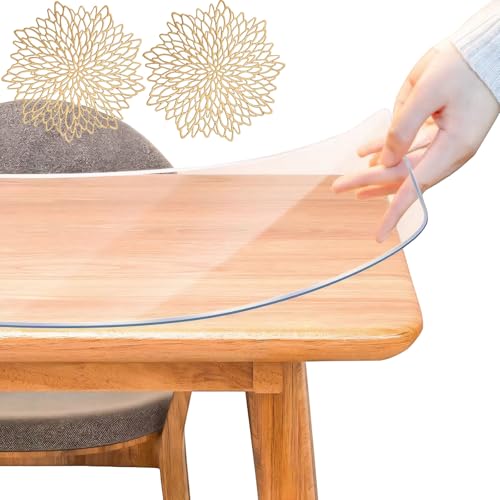 Transparenter PVC-Tischschutz, wasserdichte Schreibtischunterlage aus Kunststoff, 1,5 mm dick, transparente Tischabdeckung, rutschfeste Schreibtischunterlage für Büro, Essen, Schreiben – langlebige Transparenter PVC-Tischschutz, wasserdichte Schreibtischunterlage aus Kunststoff, 1,5 mm dick, transparente Tischabdeckung, rutschfeste Schreibtischunterlage für Büro, Essen, Schreiben – langlebige von LiveGo